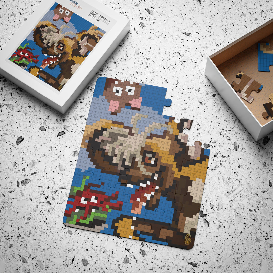 Puzzle Pixel Art pour enfants Alwaha Dreams Sokho Squad, 30 pièces