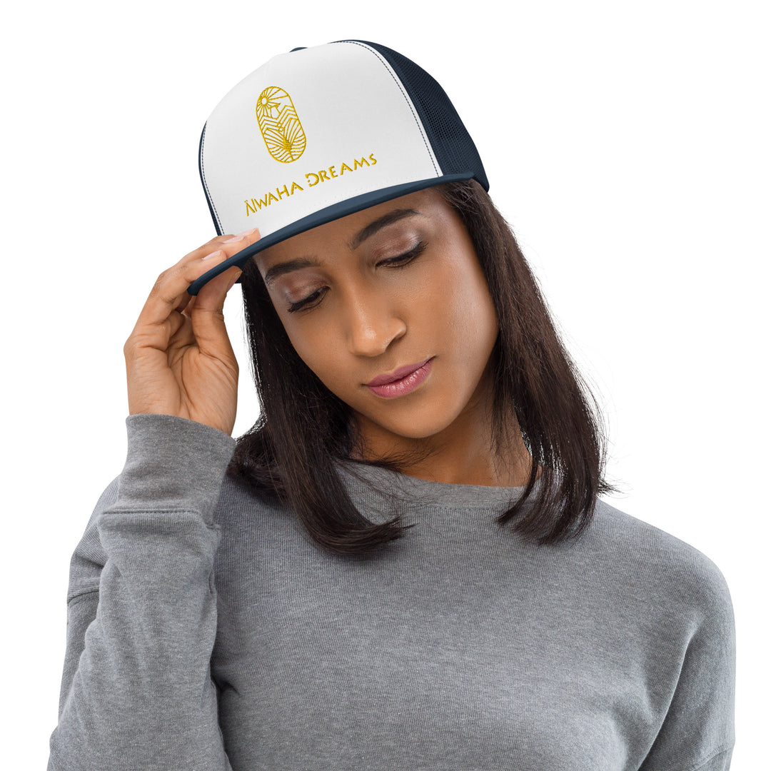 Cap logo Alwaha Dreams white navy