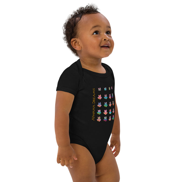 Alwaha Dreams Pipo clouds organic cotton baby bodysuit