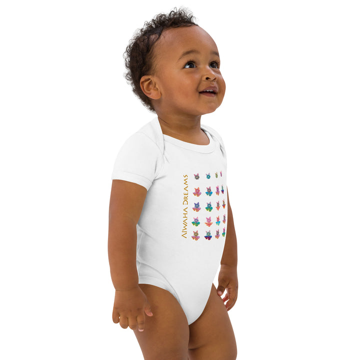 Alwaha Dreams Pipo clouds organic cotton baby bodysuit